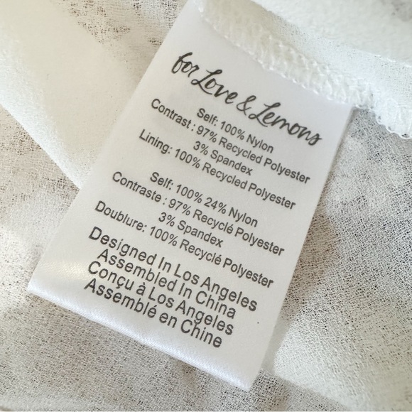 For Love & Lemons Romantic Lace Mini Dress | XS | Puff Sleeve Cottagecore - Picture 6 of 8